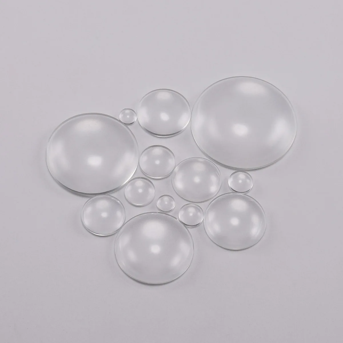 5-50 Stück/Los Transparente runde, ovale, quadratische und herzförmige Glas-Cabochon-Fassungen für die Herstellung von Schmuck im DIY-Stil – Detail 7