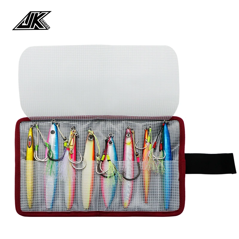JK High Capacity Metal Jig Lure Fishing Bag Waterproof Fishing Tackle