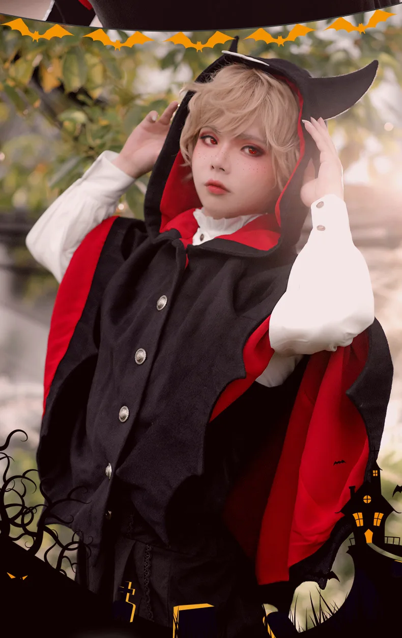 

Lolita new devil bat cloak shawl coat female autumn and winter coat victorian coat loose gothic lolita jacket loli cos lolita