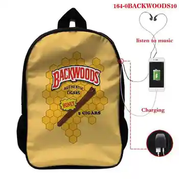 

BACKWOODS Laptop Usb Backpack School Bag Rucksack Daily Men Backbag Travel Daypacks Male Leisure Backpack Mochila Women Gril
