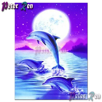 

Square or round Diamond Painting Dolphin Full Embroidery Sale Animal Home Decor Picture Of Rhinestones Gift Handmade Needlework