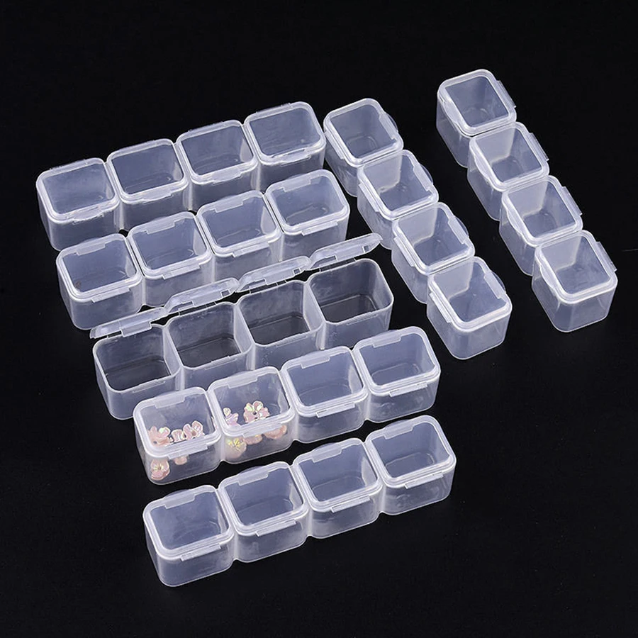 28/56/64 Grids Diamond Painting Storage Box Tool Accessories Bead Container Rhinestone Diamond Embroidery Stone Organizer