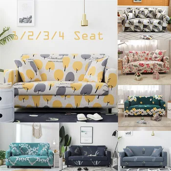 

Stretch Classic Printed Sofa Covers for Living Room Geometric Striped Couch Case Sectional L-shaped 1/2/3/4 Seat Chair Protector
