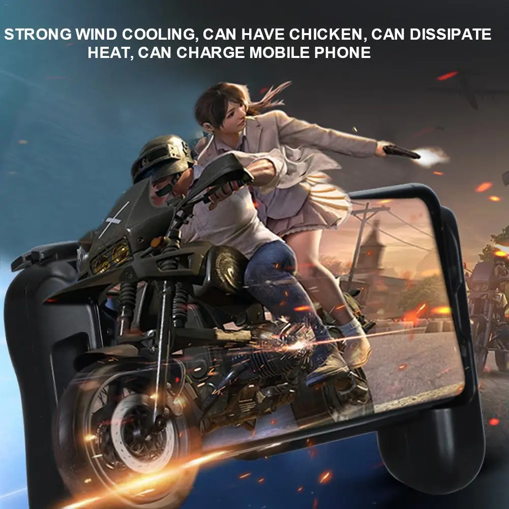 Для PUBG мобильный геймпад охлаждающая ручка Выдвижная 13-17 см с радиатором банк питания Bluetooth игровой контроллер для IOS Android