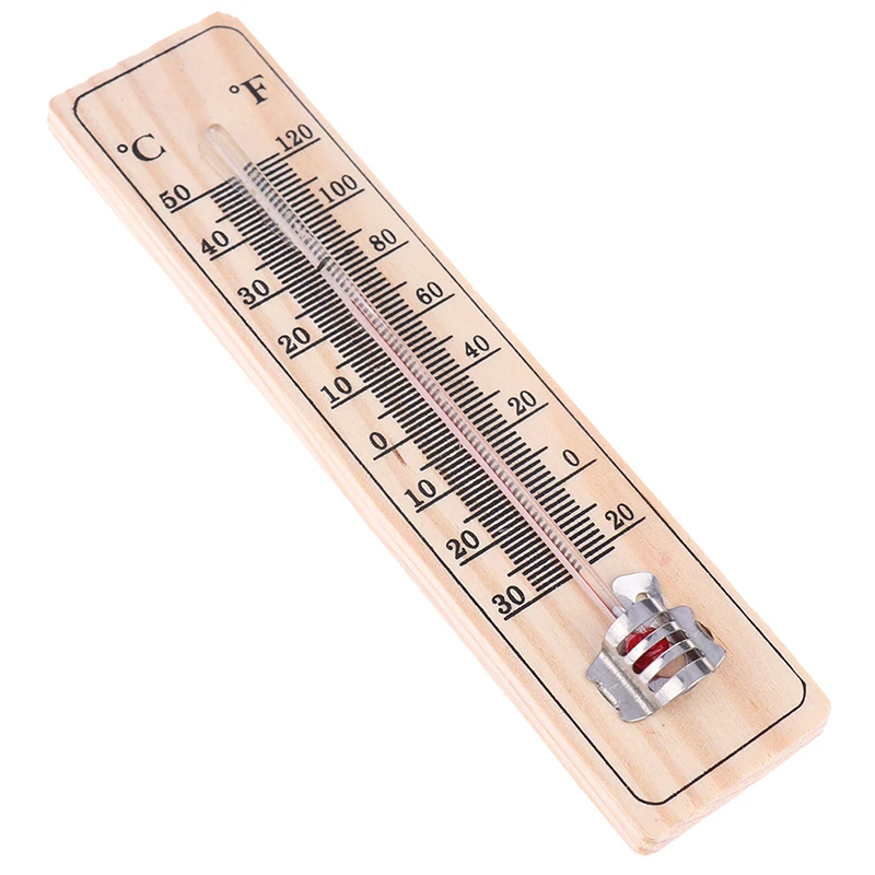 1Pc Wood Thermometers Practical Garden Office Garage Indoor Temperature Logger Wall-mounted Direct Reading Type High Quality |