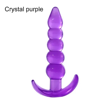 Five Anal Beads Jelly Anal Plug Butt Plug G-spot Prostate Massager Silicone Adult Sex Toys For Woman Men Gay Erotic Products 4