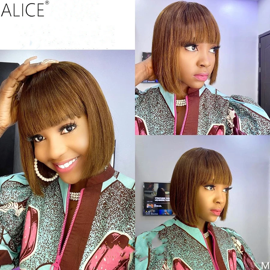 ALICE Ombre Bob 4x4 кружевные передние парики из человеческих волос 130% плотность кожи