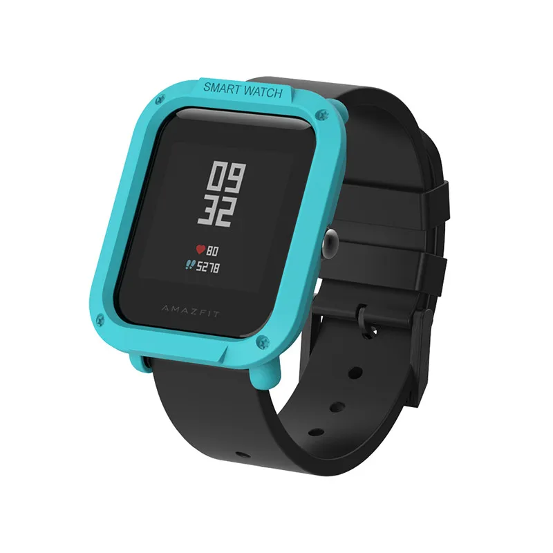 Жесткий защитный чехол для Amazfit Bip GTS GTR 42 мм 47 мм протектор для часов Huami Bip Lite аксессуары для умных часов SIKAI - Цвет: lightblue only case