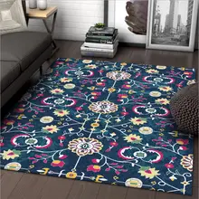 Ковры для гостиной цветок глубокий сапфир синий узор утолщенный Ковер Площадь коврик для спальни ковер для детской комнаты полиэстер