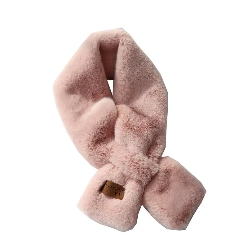 Light Pink KingDeng Зимние Теплые Дамы Толстый Теплый Шарф Розовый Пушистый Harajuku Дикий Плюшевый Шарф Корейский Стиль Женская Мода Дизайн - Цвет: Light Pink