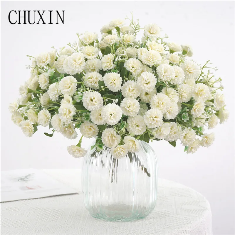 20 Heads Artificial Lilac Flower Real Touch Fake Silk Wedding Holds Flores Bouquet for Home Garden DIY Decoration Wreath | Дом и сад
