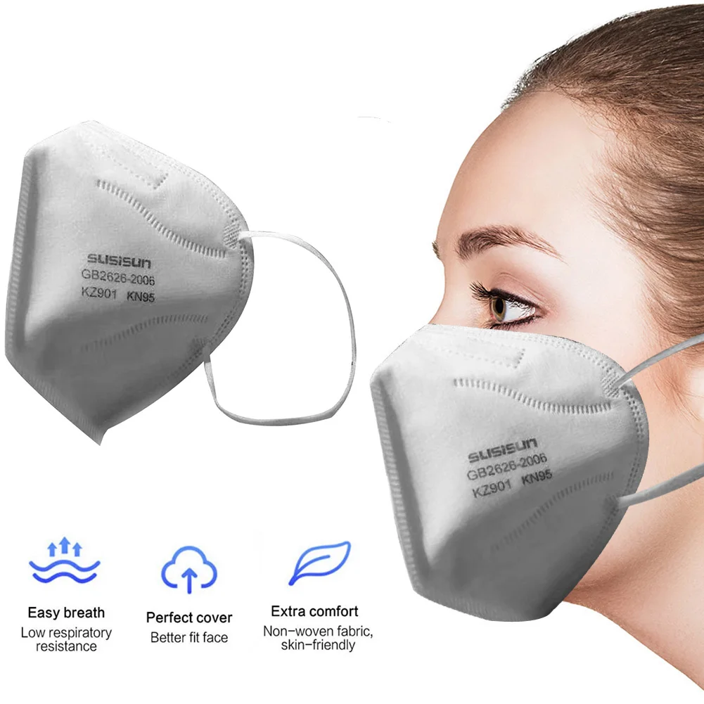 

50/30/20/10pcs Wholesale KN95 Dust Mask PM2.5 Anti Haze mouth Masks Fine Air Filter Anti Odor Smog Pollen Dust Mouth Face Mask