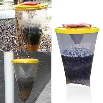 

1PCS Fly Bag Trap Red Top Catcher Kills Flies Bad Insects Pets Control Killer