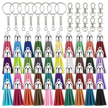 

200Pcs Key Chain Rings Bulk Swivel Hooks with Tassel for Key Chain Crafts/Jewellery Making/Handbag Decoration