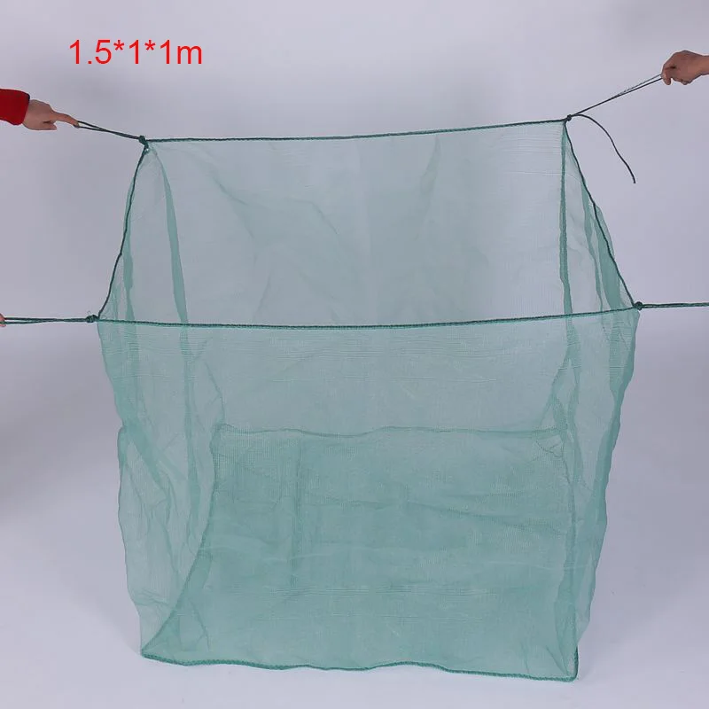 Green size 1.5X1X1m Клетка для забора для разведения рыбы Нетоксичная для предотвращения высадки креветок SEC88 - Цвет: Green size 1.5X1X1m
