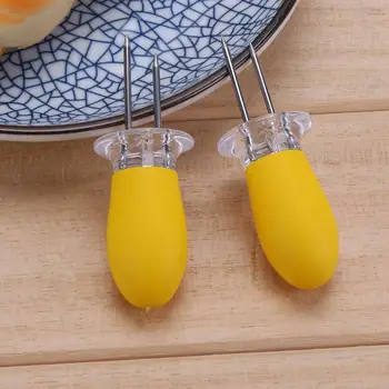 

8pcs/set Durable Corn Forks Not Easy to Fall Off Camping Picnic Barbecue Fork Small Corn Holder Skewers BBQ Grill Prongs