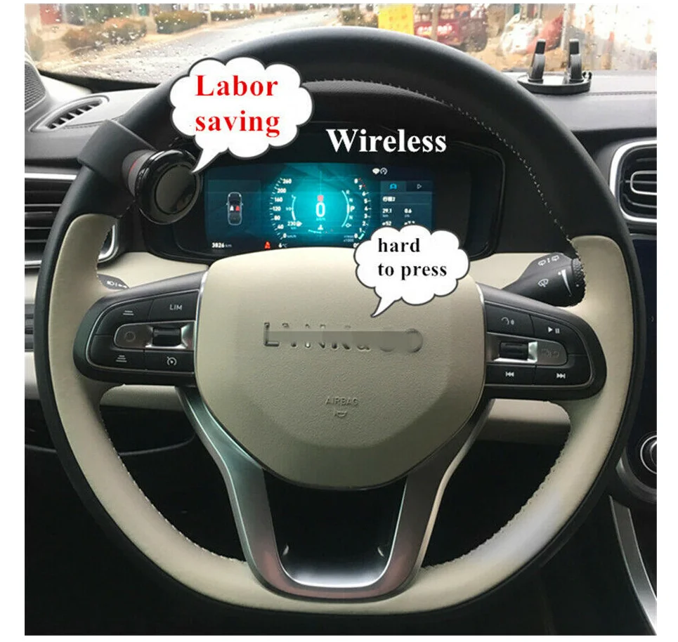 Lenkrad Horn Knopf Kit 12V Universal Wireless Auto LKW Auto Geländewagen Auto Hilfs schalter nachrüsten – Detail 5