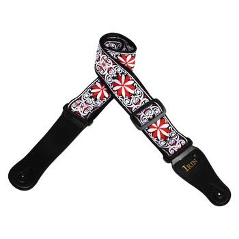 

Irin Comfortable Adjustable Guitar Strap Shoulder Strap Synthetic Leather Ends For Acoustic Folk Classic Electric Guitars Bass