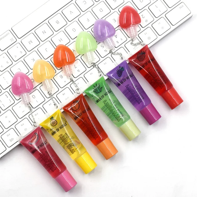 Lip Oil Plus Peach Heart Love Transparent Colorless Lip Gloss Moisturizing random Color Light Soft Nutritional