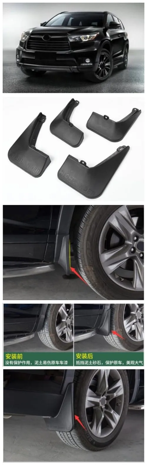 Применяется к- для Toyota new highlander fender до и после специальных аксессуаров