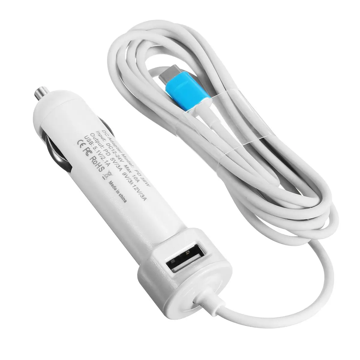 36 Вт USB2.0 type C автомобильное зарядное устройство 3A Быстрая зарядка мобильного телефона зарядное устройство s Dual USB автомобильный адаптер зарядного устройства для телефона для мобильного телефона планшета