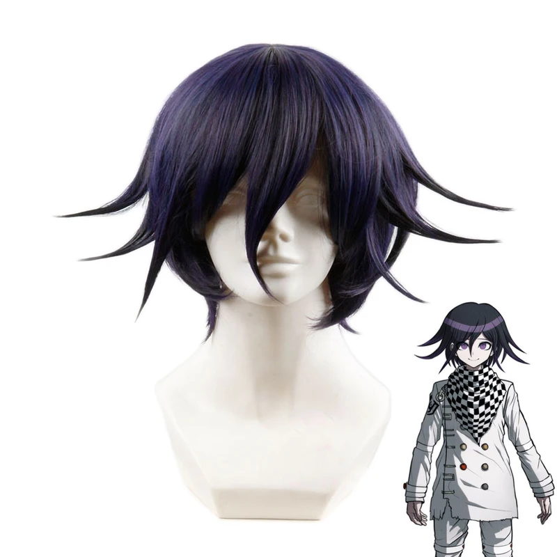 

Danganronpa V3: Killing Harmony Ouma Kokichi Short Wig Cosplay Costume Dangan Ronpa Synthetic Hair Halloween Party Wigs