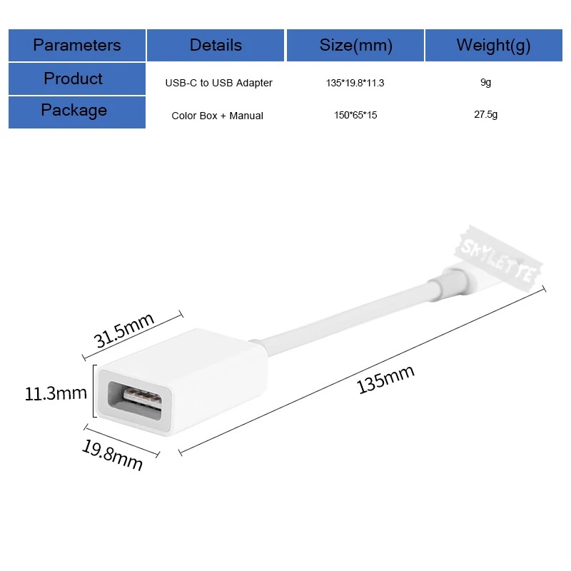 Тип-C/USB-C USB OTG разъем SLR Камера адаптер для Xiaomi 9/8/7/Vista huawei P30 iPad Macbook Pro USB флэш-накопитель конвертер