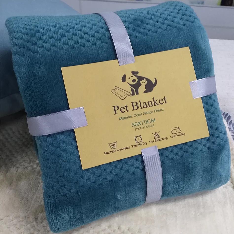 Manta para mascotas, estera de cama cálida para perros y gatos, cubierta suave y de forro polar mullido, lavable y esponjoso, para interiores y exteriores