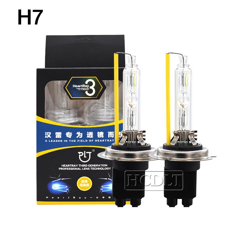 HIDLT 100% оригинальные HID лампы Heartray 35 Вт 4500 к 5500 ксенон H1 H3 H11 9005 9006 D2H H7 6500
