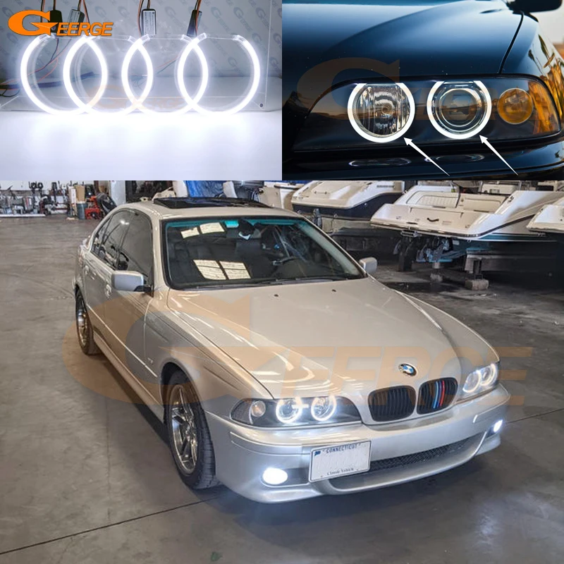 Для BMW E39 540i 530i 528i 525i 523i M5 2000-2003 facelift головной светильник ультра яркий COB led angel eyes halo