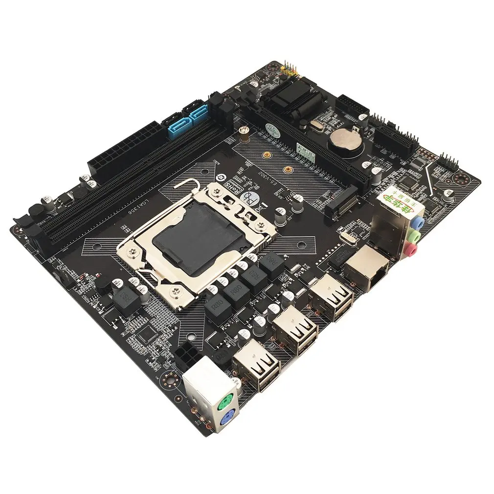 X79 Computer Motherboard 1356 Pin Ddr3 Supports M 2 Server Memory E5 2430 Cpu Six Core 1