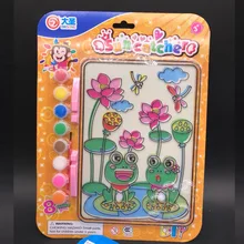 Детская ручная работа, креативная поделка, односторонняя цветная рисовальная живопись, полупрозрачная раскраска, граффити, акварель, развивающая игрушка Ma