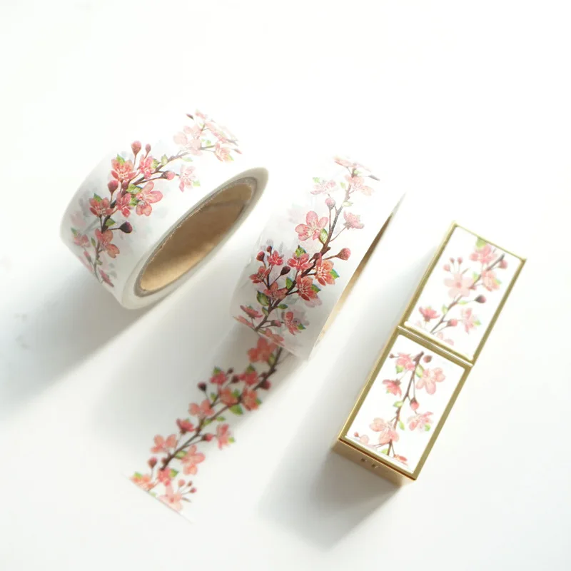 Липкая лента Washi для раннего сакуры самодельная наклейка скрапбукинга