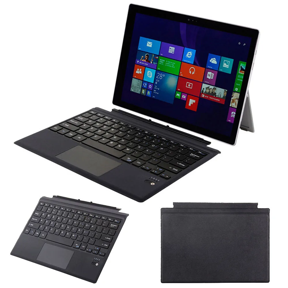 Case For Microsoft Surface Pro 6 5 4 3 12" Wireless win 10 Bluetooth Plastic Keyboard Cases For Surface tablet stand case Fundas - Color: For Surface Pro 4