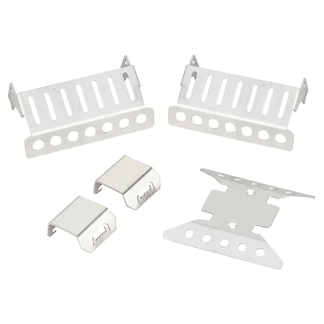 INJORA 5PCS Stainless Steel Axle Protector Chassis Armor Skid Plate For RC Crawler Axial SCX10 III AXI03007 Upgrade Parts