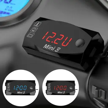 

Digital Display Car Clocks 3 in 1 Universal Motorcycle Electronic Clock Thermometer Voltmeter Watch Display Electronic Clock