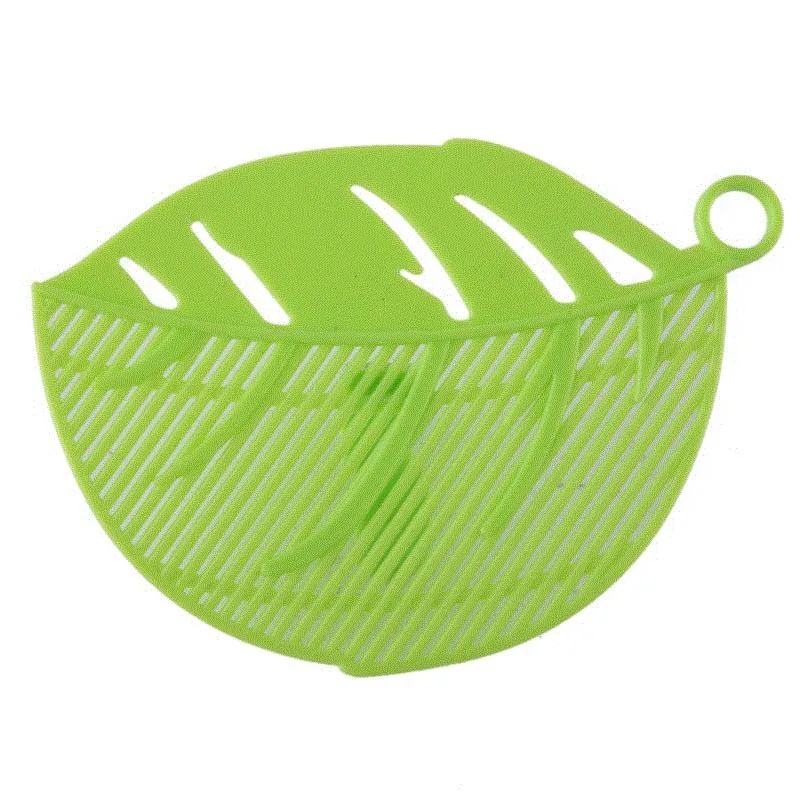 Форма листа Слива гаджеты чистая промывка риса сито фасоль горох для кухни аксессуары для твердой очистки кухонные инструменты посуда товары - Цвет: Зеленый