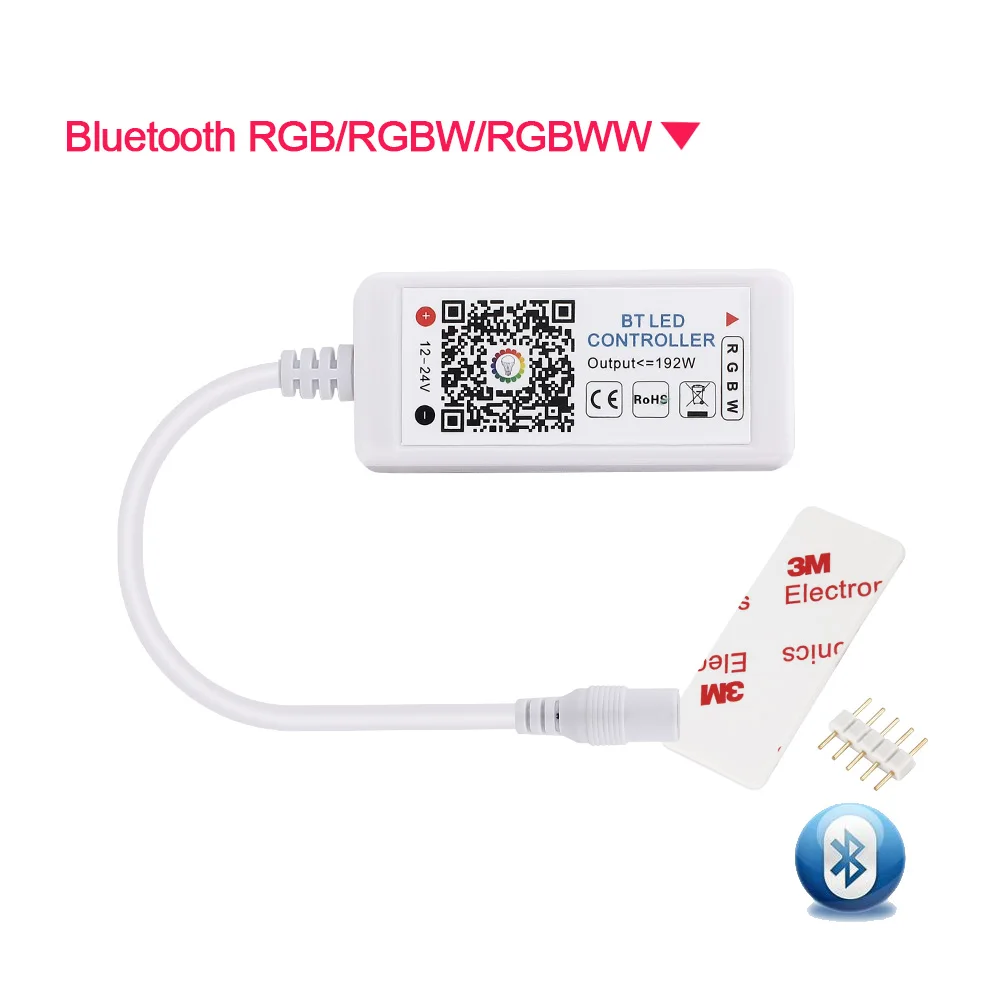 5 в 12 В 24 В Светодиодная лента Bluetooth/wifi RGB/RGBW/контроллер rgbww Android IOS APP Amazon Alexa Google Magic Home IR управление - Испускаемый цвет: Bluetooth RGB(RGBW)