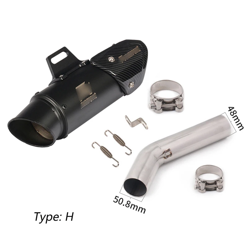 For 2006-2007 Suzuki GSXR600 GSXR750 Motorcycle Exhaust Pipe Mid Slip On 51 mm Escape No Db Killer Delete Replace Catalyst