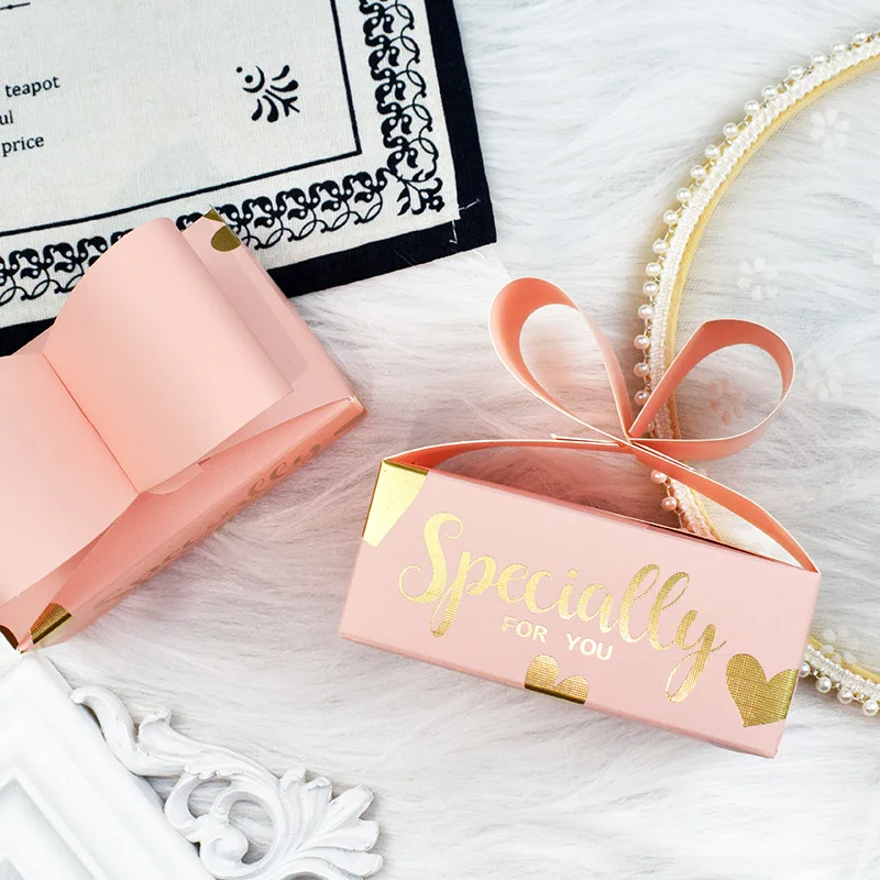 Butterfly Wedding Candy Box Candy Bag Baby Shower Wedding Favors Chocolate Paper Gift Box Baking Package Party Decorations - Цвет: pink