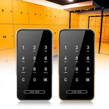 

keyless lock Electronic Password Card Lock RFID Smart Keyless Touch Screen Lock for File Shoe Cabinet