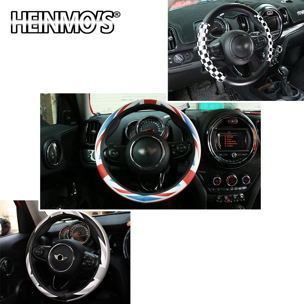 Чехол на руль автомобиля из искусственной кожи для Mini Cooper Countryman R60 F54 F55 F56 F60 R55 R56