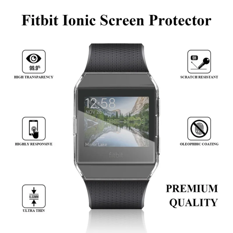 Защитная пленка для экрана часов для Fitbit Ionic из ТПУ, прочный защитный чехол для умных часов, защита от отпечатков пальцев, защита от пыли и царапин