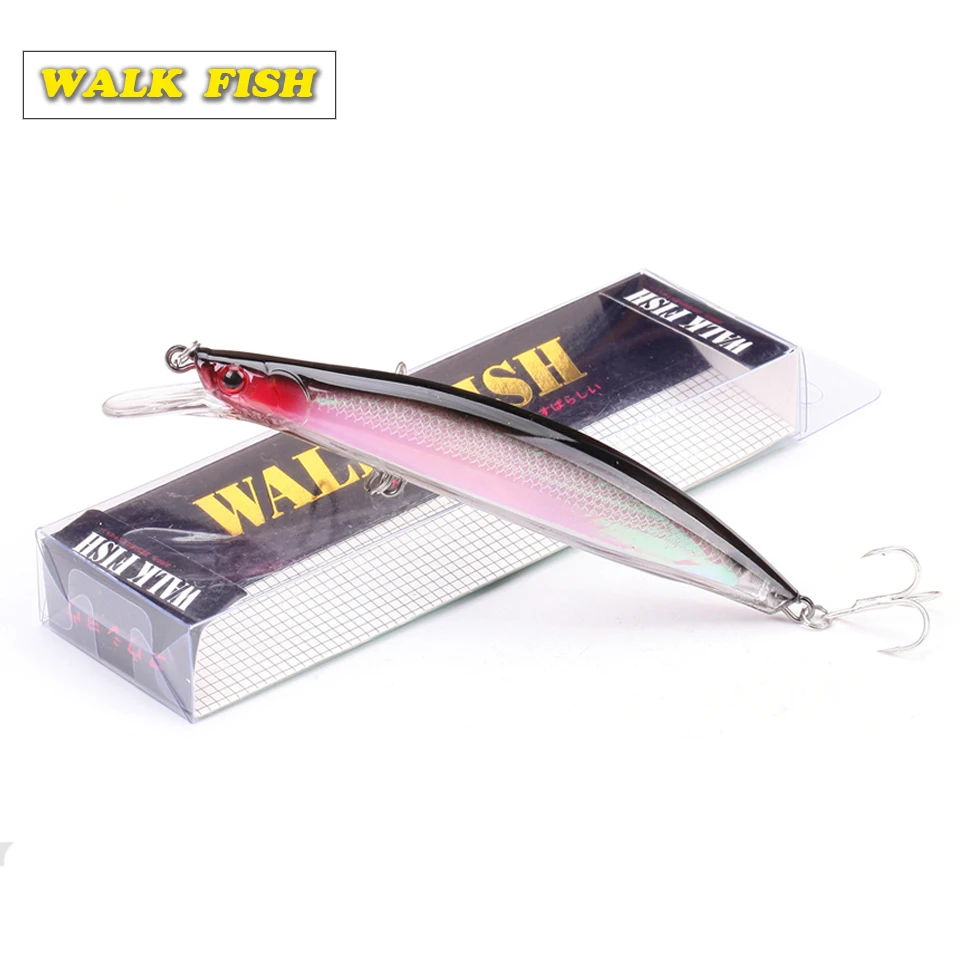  Walk Fish 1Pcs Fishing Lure Minnow Professional Bait With Box 13cm 22g Hard Swim Bait for Pike Bass