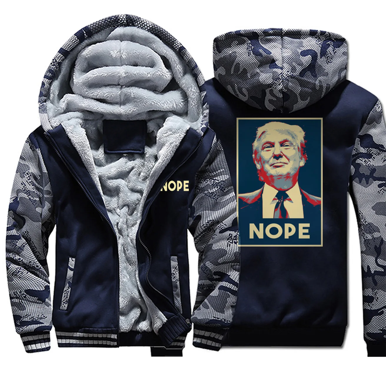 Le président Trump 2020 hommes épaissir Sweat à capuche hiver polaire manteau chaud Pull Gilet