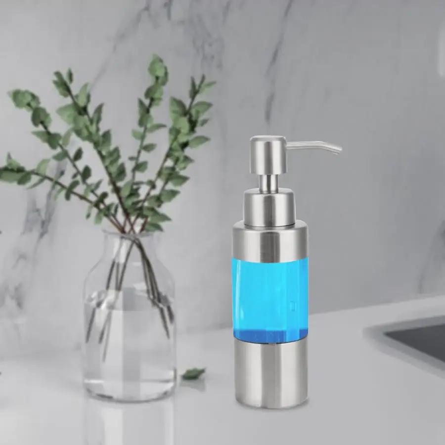 Прозрачный ABS дозатор мыла из нержавеющей стали для ванной ручной жидкий Лосьон бутылка для шампуня дезинфицирующее средство