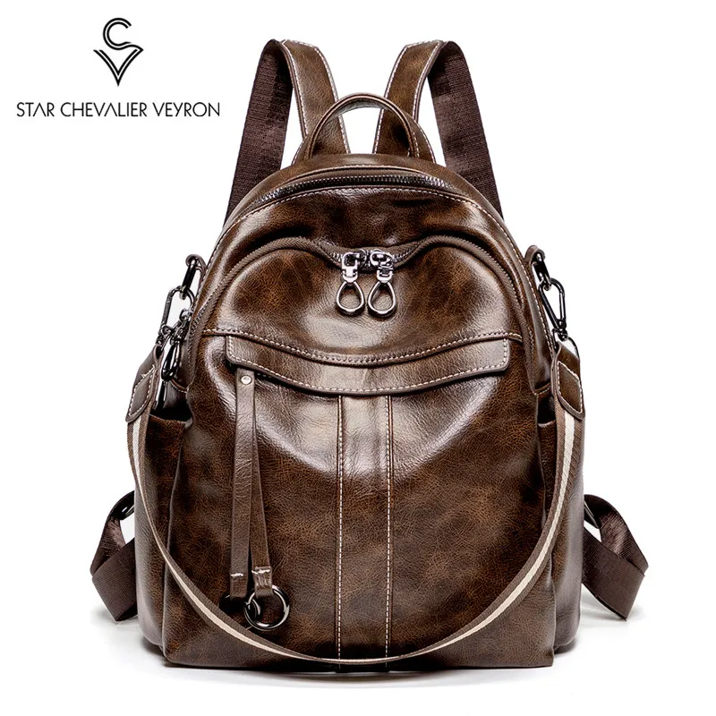 

SCV Multifunction Women Backpacks High Quality Leather Backpacks Women Shoulder Bags Travel Backpack mochilas School Bag mochila