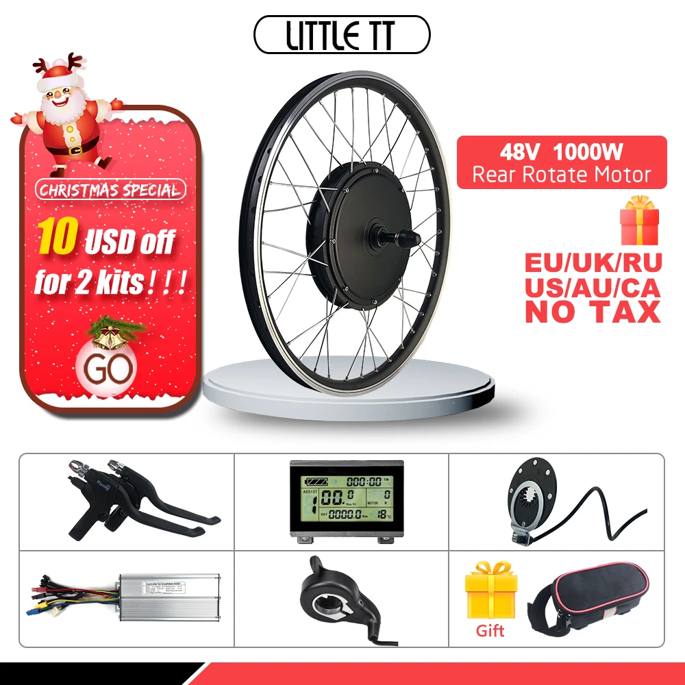 US $115.97 48V1000W  Ebike conversion kit 2028 inch 700C Rear Rotate wheel hub motor wheel for electric bicycle conversion kit