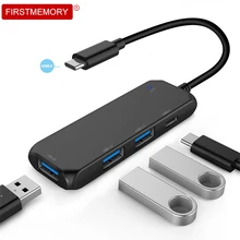 USB концентратор 2,0 type C концентратор 4 порта USB-C USB 2,0 сплиттер конвертер OTG адаптер кабель для Macbook Pro Аксессуары для ноутбуков