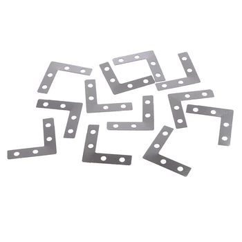 

100x Metal L Shape Corner Brace Plate Flat Angle Bracket Picture Frame Brace
